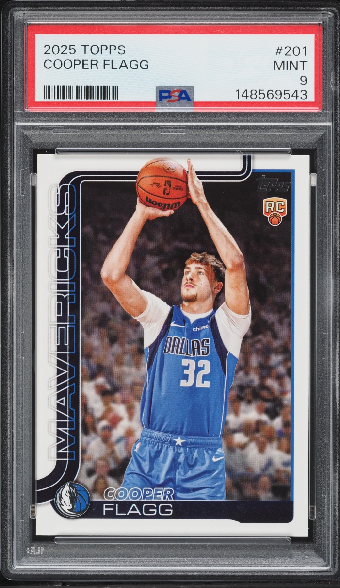 2025 Topps Basketball Cooper Flagg ROOKIE #201 PSA 9 MINT