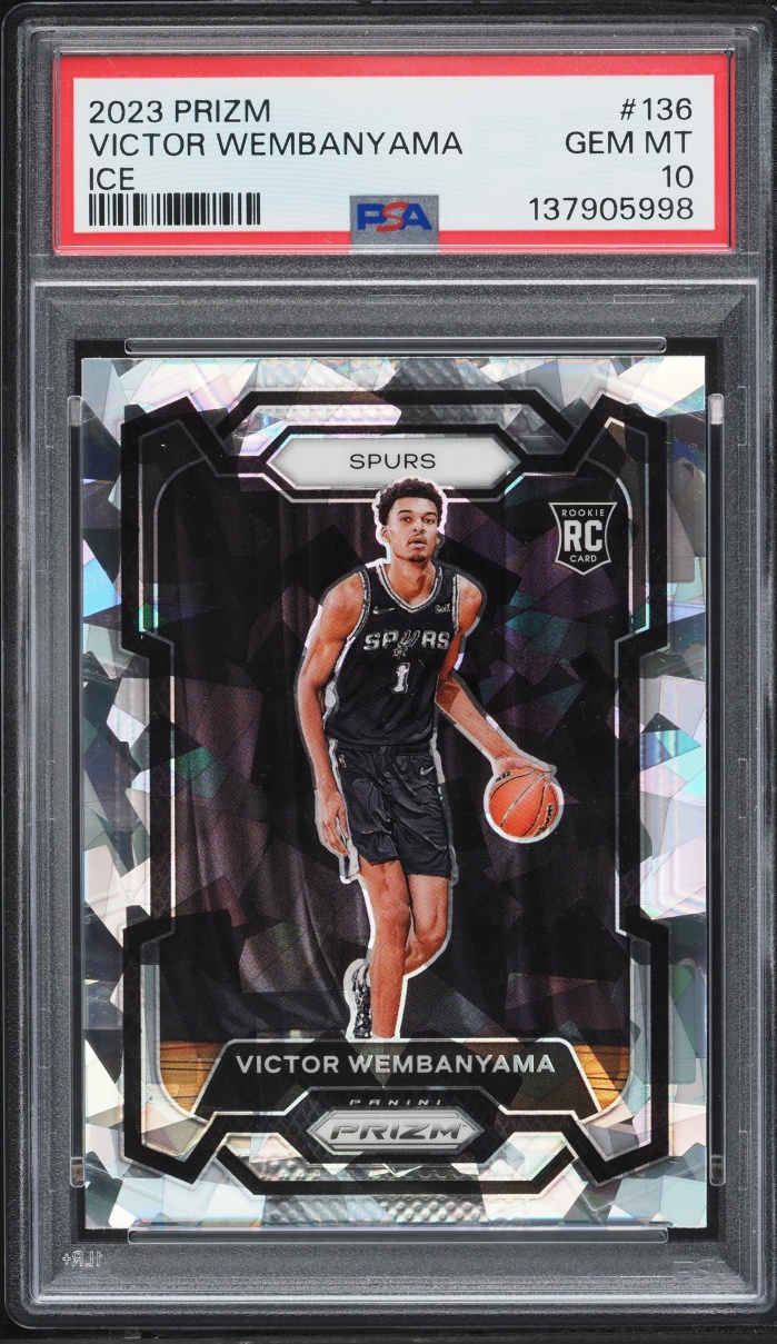 2023 Panini Prizm Ice Victor Wembanyama ROOKIE #136 PSA 10 GEM MINT