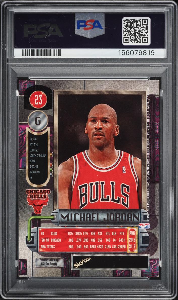1997 Metal Universe Michael Jordan #23 PSA 8 NM-MT