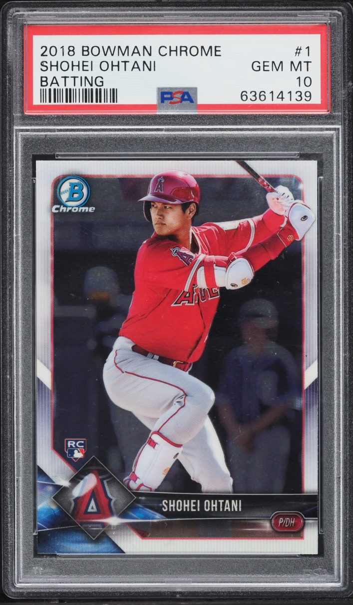 2018 Bowman Chrome Batting Shohei Ohtani ROOKIE #1 PSA 10 GEM MINT