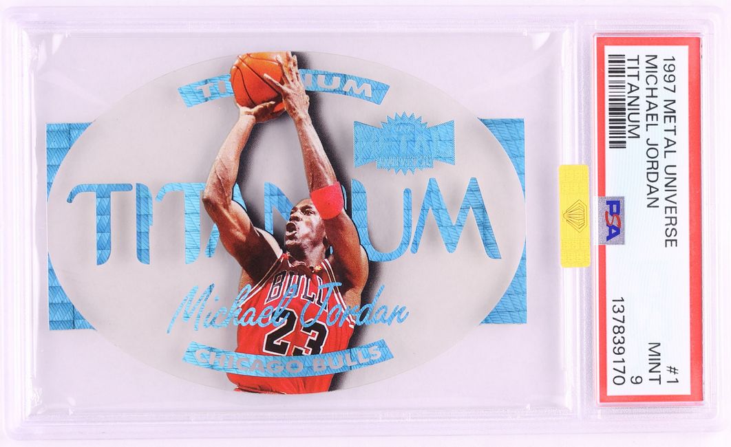 1997 Metal Universe Titanium Die-Cut Michael Jordan #1 MBA PSA 9 MINT