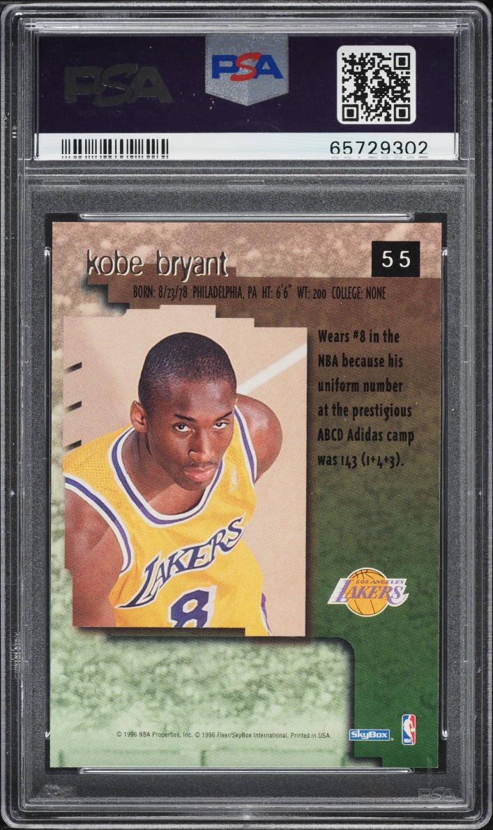1996 Skybox Premium Kobe Bryant ROOKIE #55 PSA 10 GEM MINT