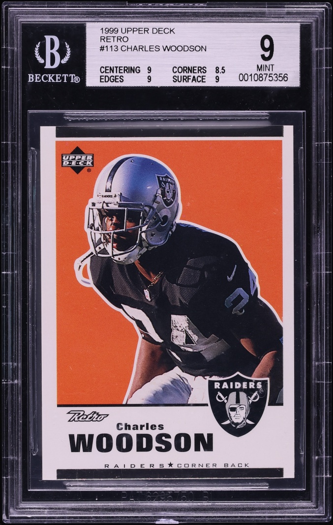 1999 Upper Deck Retro Charles Woodson 1/1 #113 BGS 9 MINT