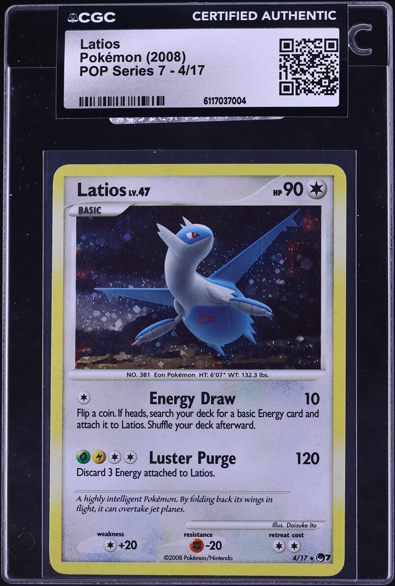 2008 Pokemon POP Series 7 Holo Latios #4 CGC AUTH