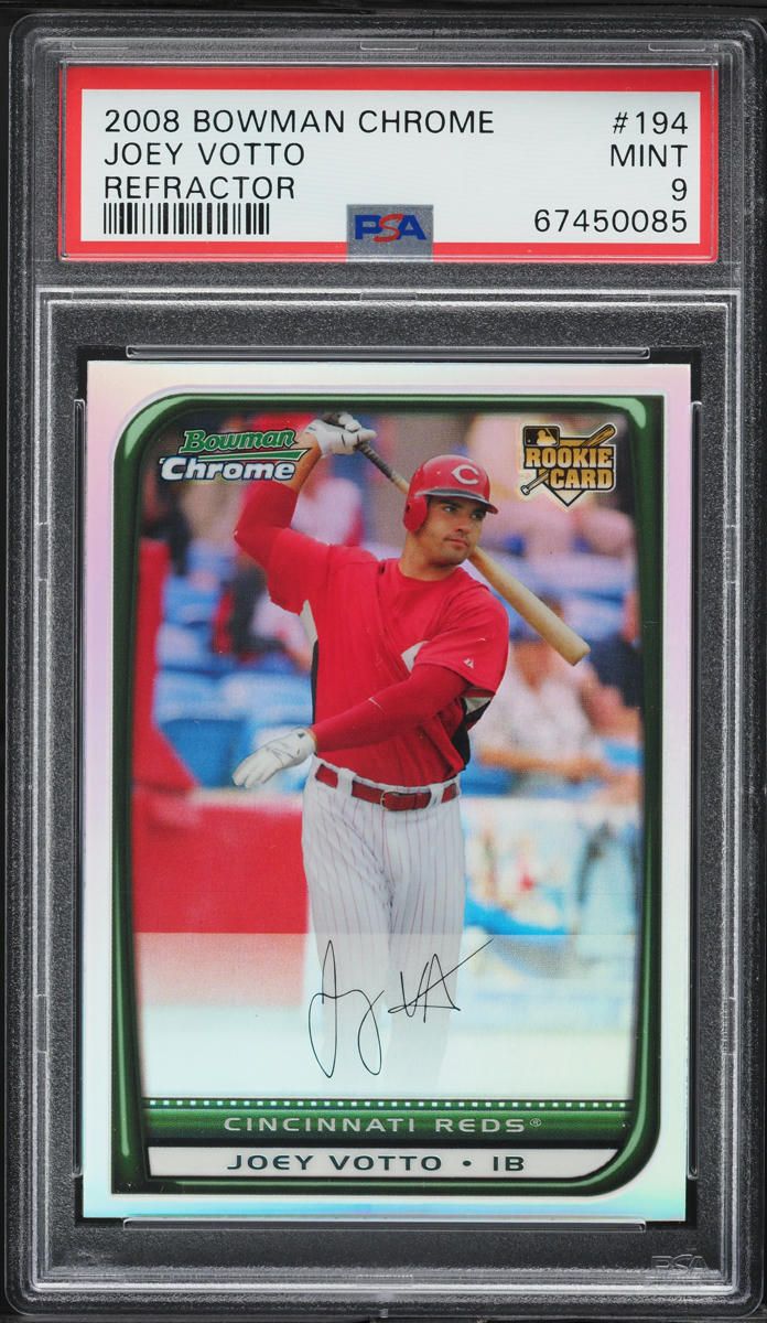 2008 Bowman Chrome Refractor Joey Votto ROOKIE #194 PSA 9 MINT