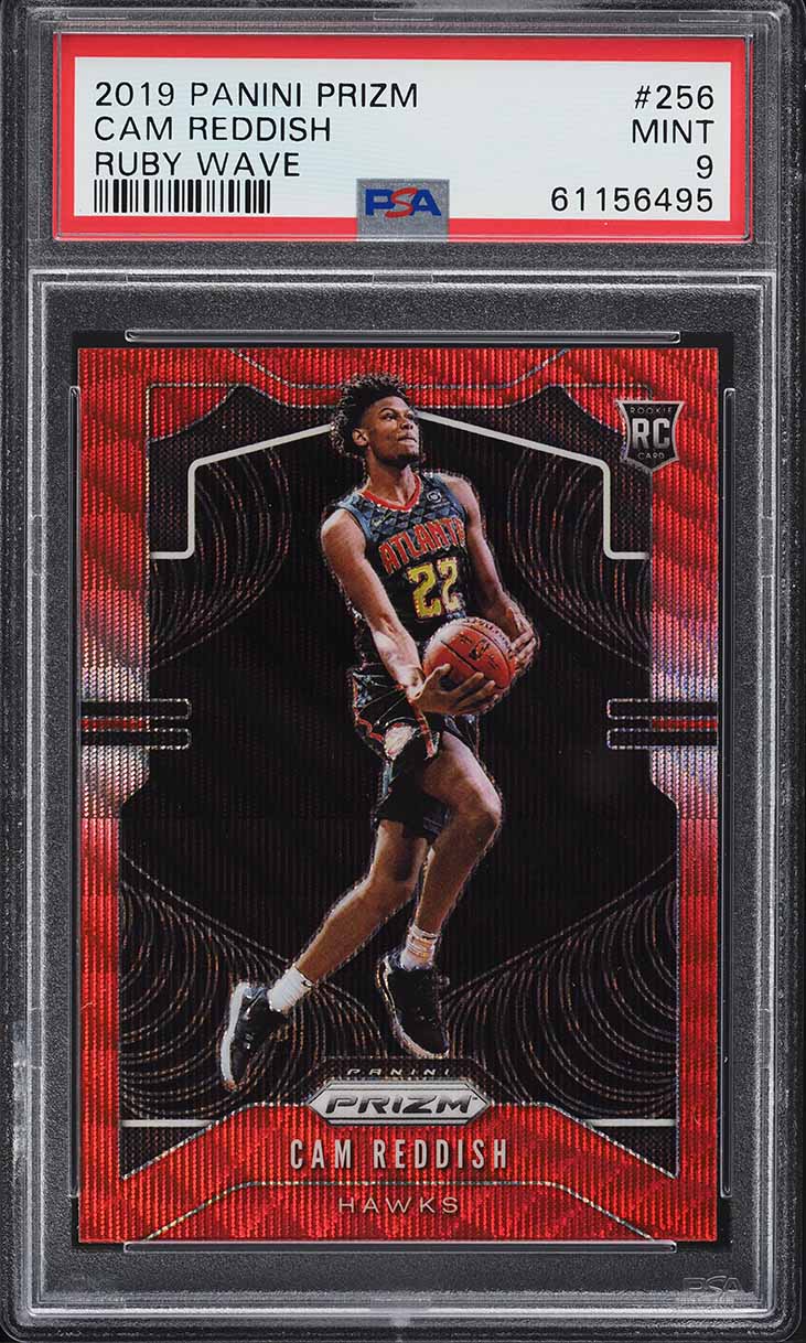 2019 Panini Prizm Ruby Wave Prizms Cam Reddish ROOKIE #256 PSA 9 MINT - Main Image