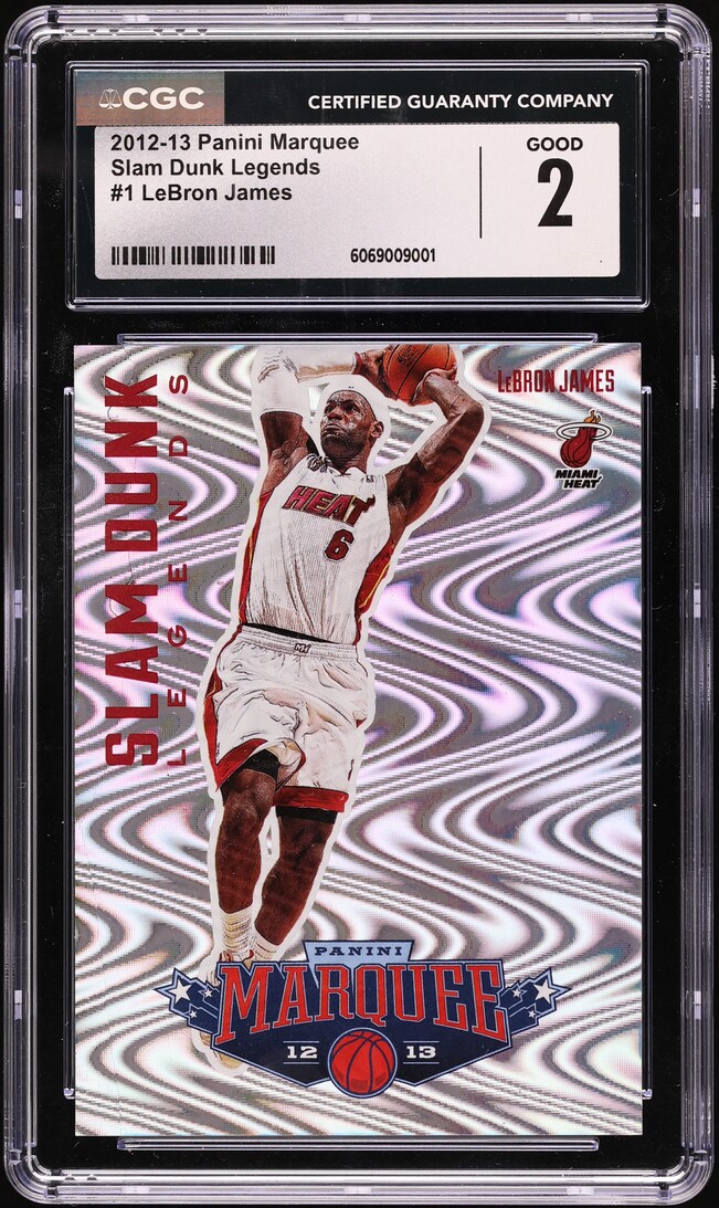 2012 Panini Marquee Slam Dunk Legends LeBron James #1 CGC 2 GD