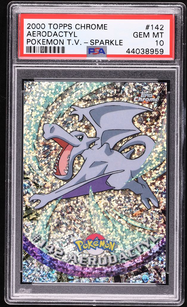 2000 Topps Chrome Pokemon Series 2 Sparkle Aerodactyl #142 PSA 10 GEM MINT