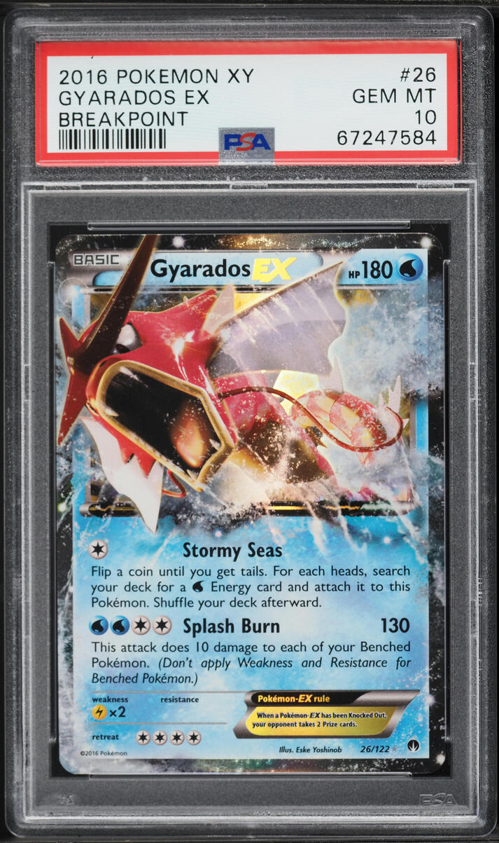 2016 Pokemon XY BREAKpoint Holo Gyarados EX #26 PSA 10 GEM MINT