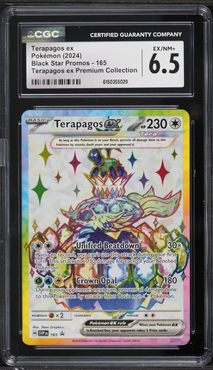2024 Pokemon SV Promo Premium Collection Full Art Terapagos EX #165 CGC 6.5 EXMT+