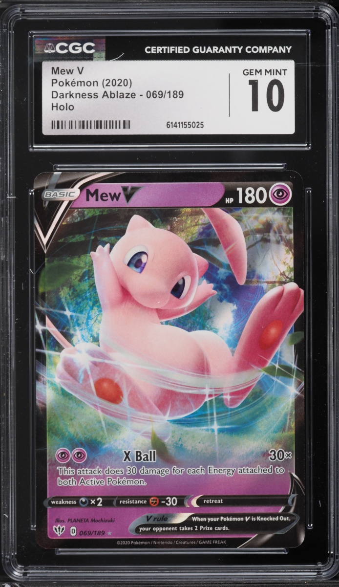 2020 Pokemon Sun & Moon Darkness Ablaze Holo Mew V #69 CGC 10 GEM MINT