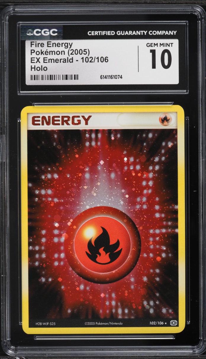 2005 Pokemon EX Emerald Holo Fire Energy #102 CGC 10 GEM MINT