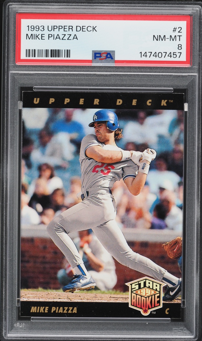 1993 Upper Deck Mike Piazza ROOKIE #2 PSA 8 NM-MT