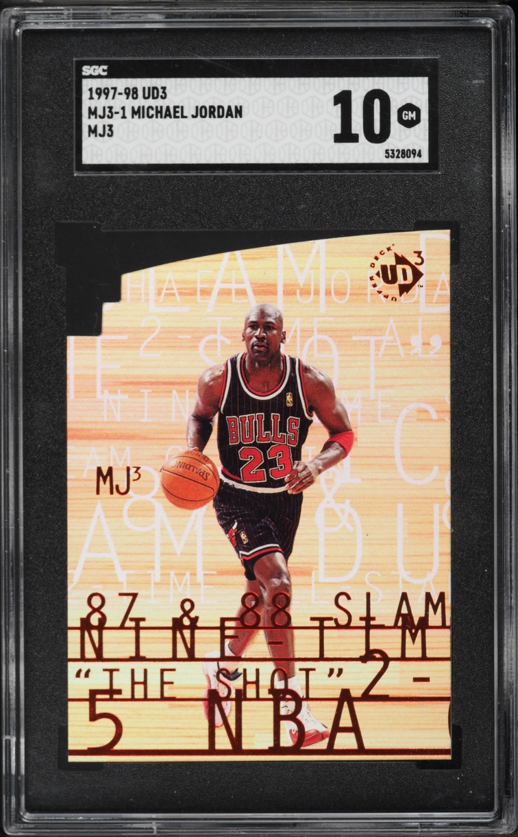 1997 UD3 MJ3 Die-Cut Michael Jordan #MJ3-1 SGC 10 GEM MINT