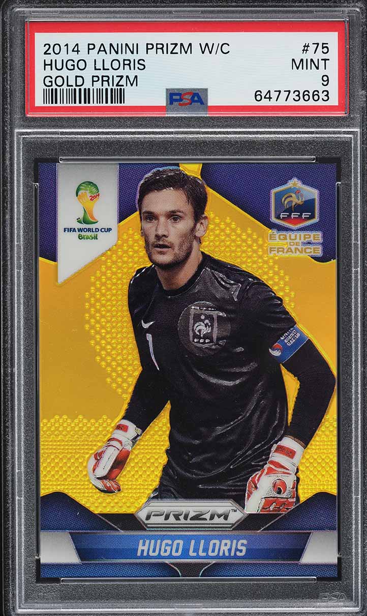 2014 Panini Prizm World Cup Gold Hugo Lloris /10 #75 PSA 9 MINT