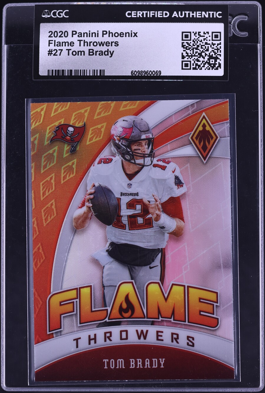 2020 Panini Phoenix Flame Throwers Tom Brady #27 CGC AUTH