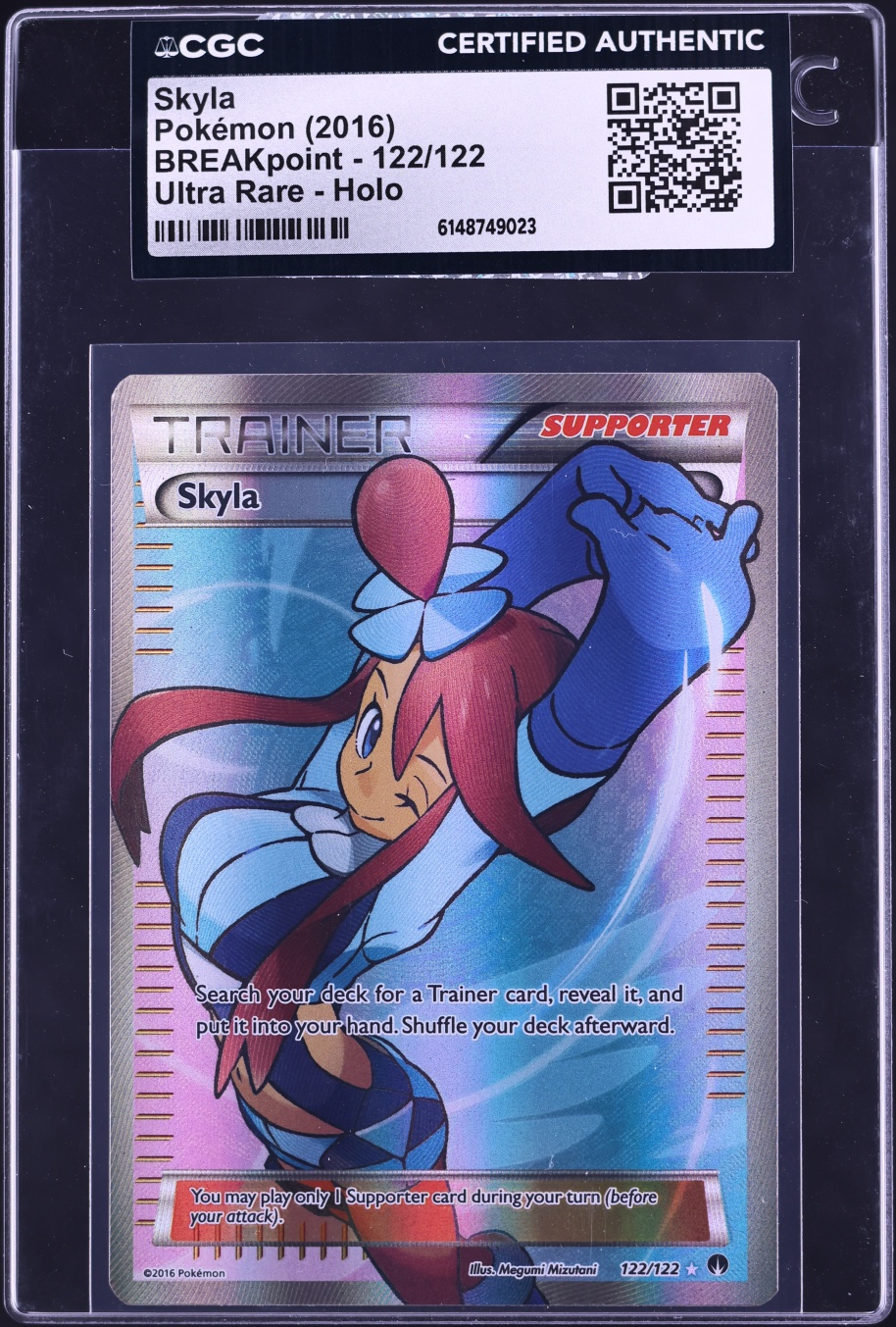 2016 Pokemon XY BREAKpoint Full Art Skyla #122 CGC AUTH