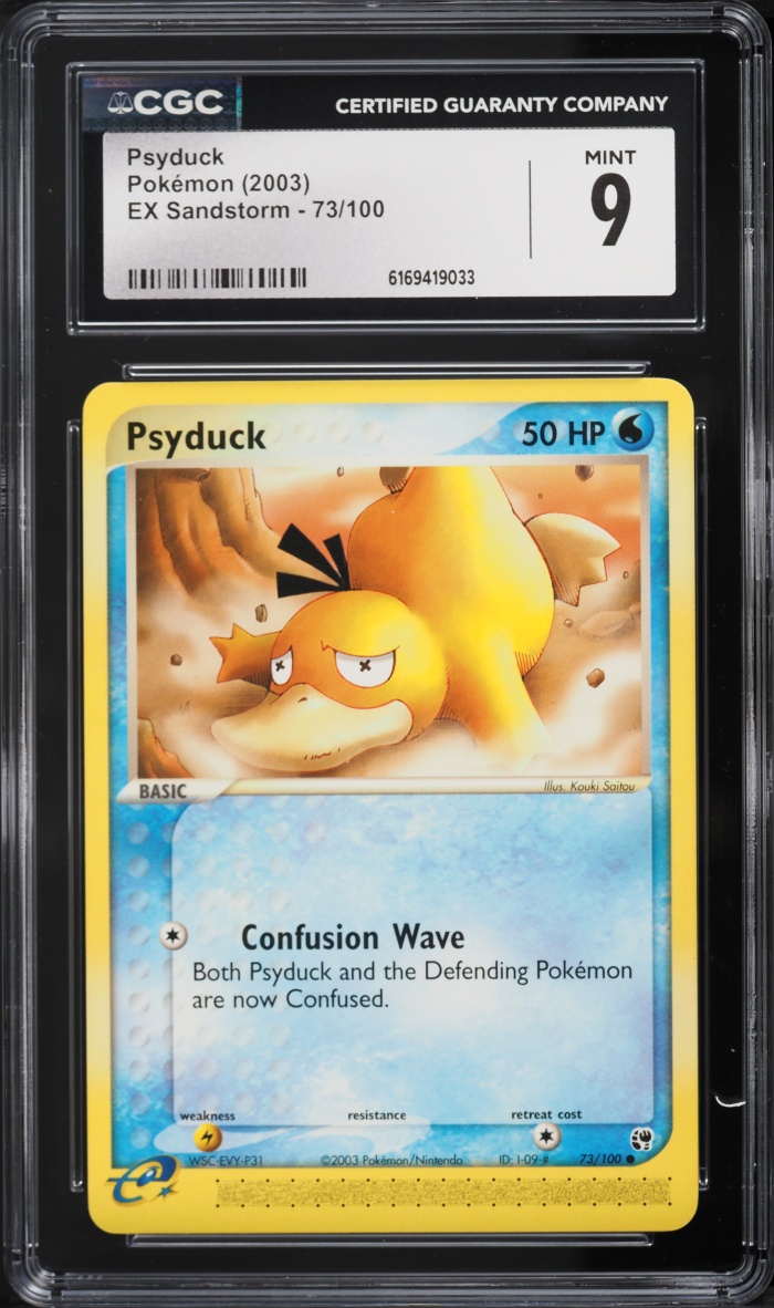 2003 Pokemon Ex Sandstorm Psyduck #73 CGC 9 MINT