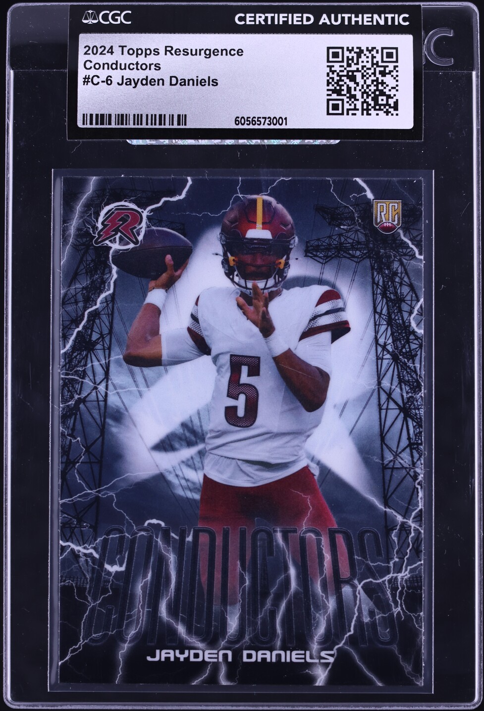 2024 Topps Resurgence Conductors Jayden Daniels ROOKIE #C-6 CGC AUTH