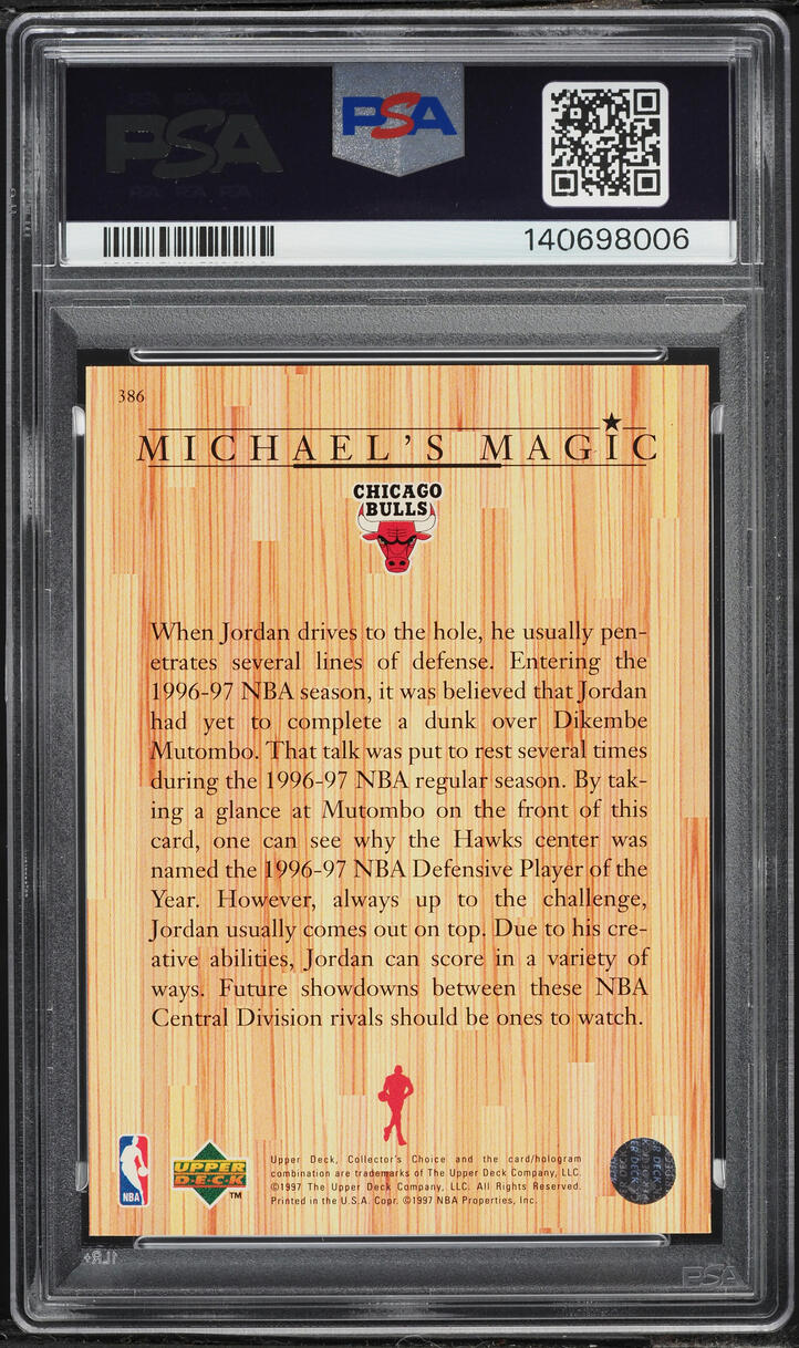 1997 Collector's Choice Michael Jordan #386 PSA 8 NM-MT