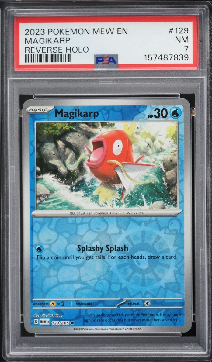 2023 Pokemon Scarlet & Violet 151 Reverse Holo Magikarp #129 PSA 7 NRMT