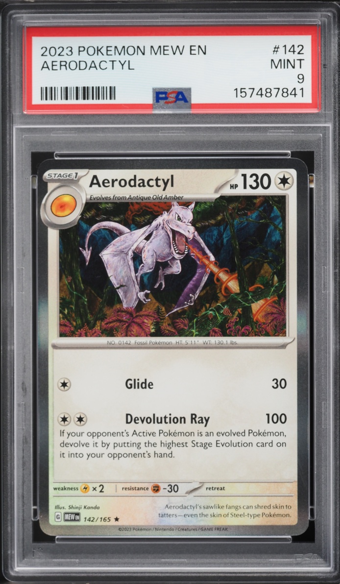 2023 Pokemon Scarlet & Violet 151 Holo Aerodactyl #142 PSA 9 MINT