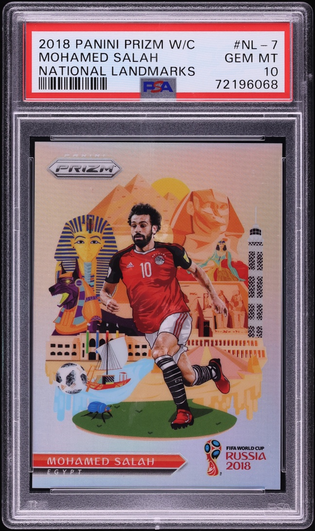 2018 Panini Prizm World Cup National Landmarks Mohamed Salah #NL-7 PSA 10 GEM MINT - Photo 1