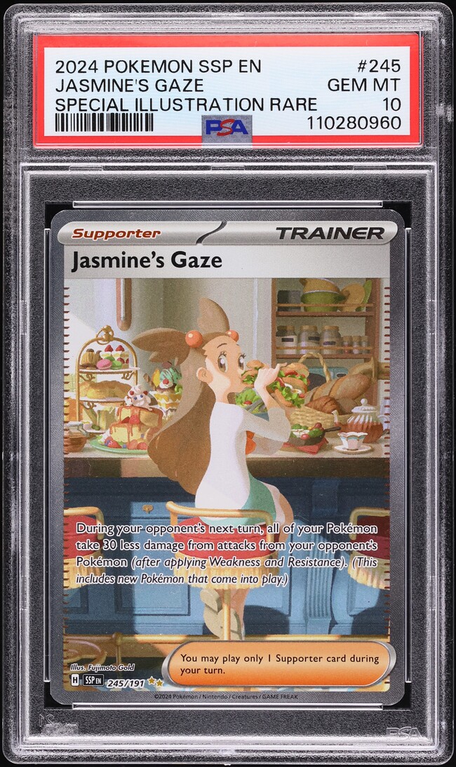 2024 Pokemon Scarlet & Violet Surging Sparks SIR Jasmine's Gaze #245 PSA 10 GEM MINT