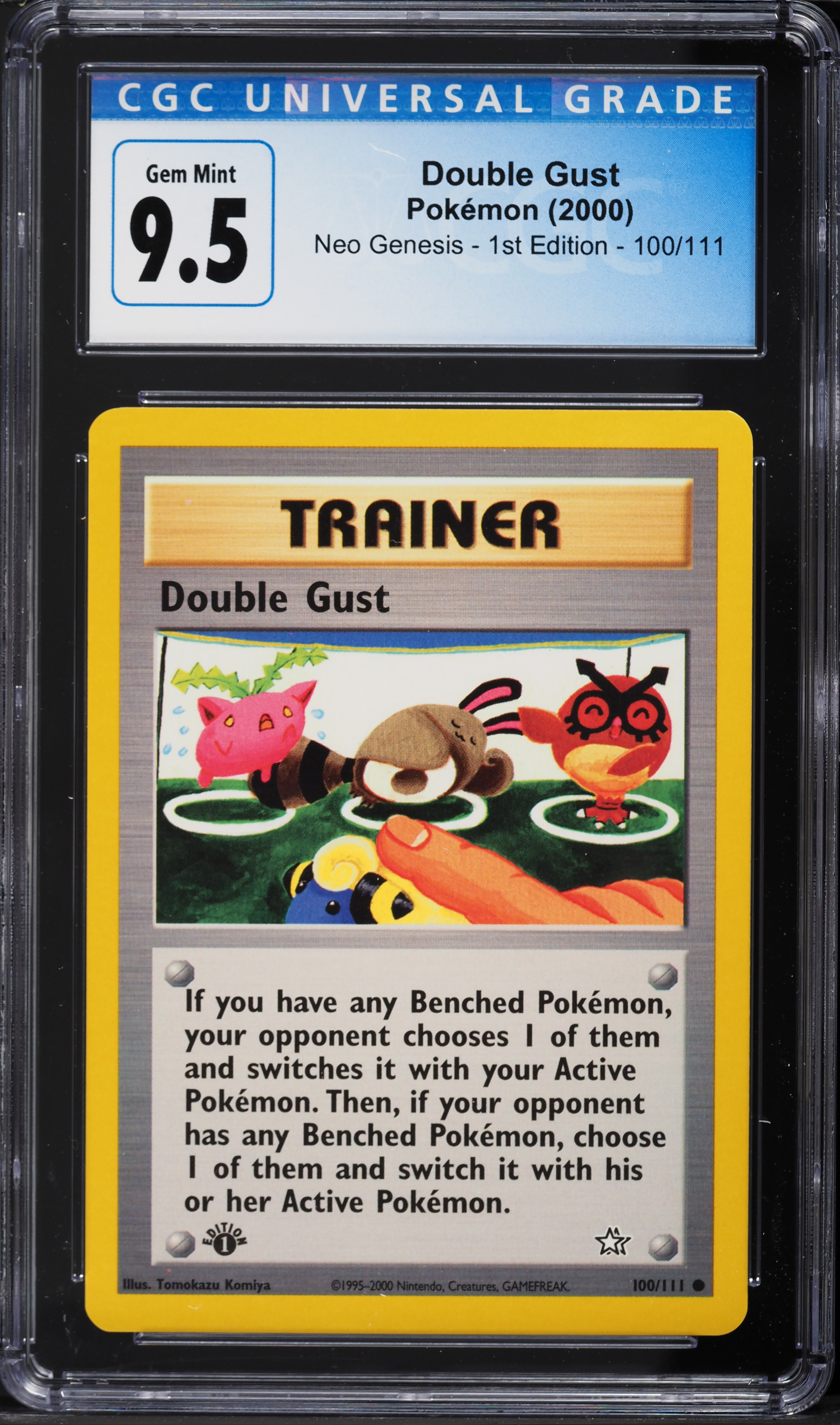 2000 Pokemon Neo Genesis 1st Edition Double Gust #100 CGC 9.5 GEM MINT