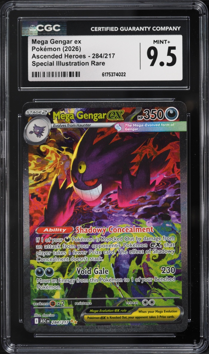 2026 Pokemon Mega Evolution Ascended Heroes SIR Mega Gengar ex #284 CGC 9.5 MINT+