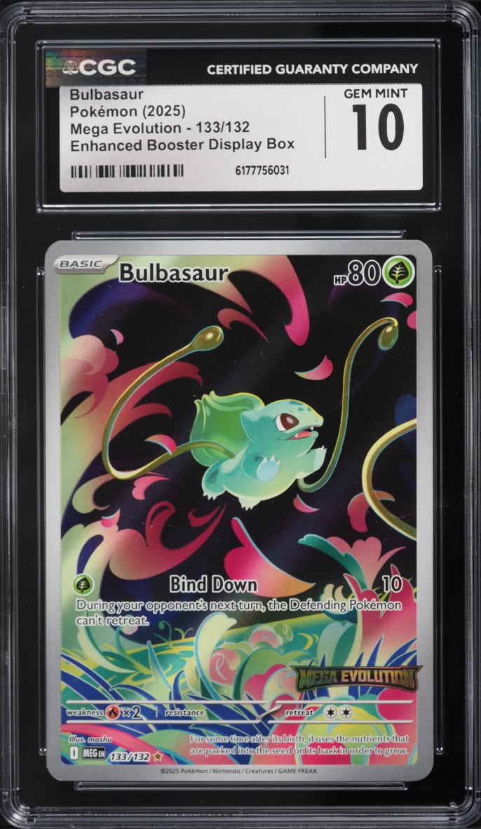 2025 Pokemon Mega Evolution Enhanced Booster Display Box Bulbasaur #133 CGC 10 GEM MINT