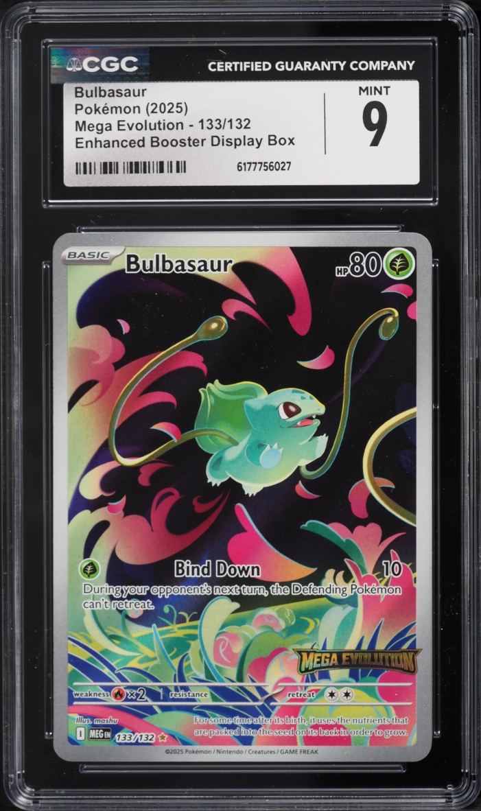 2025 Pokemon Mega Evolution Enhanced Booster Display Box Bulbasaur #133 CGC 9 MINT