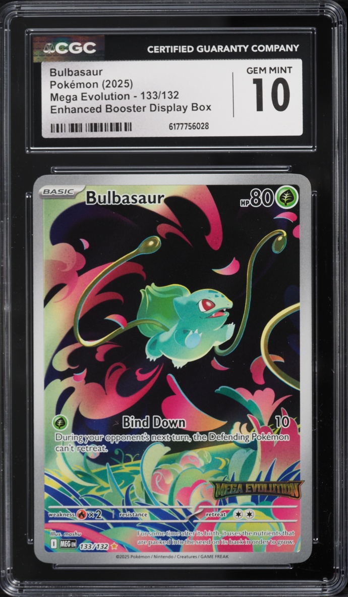 2025 Pokemon Mega Evolution Enhanced Booster Display Box Bulbasaur #133 CGC 10 GEM MINT