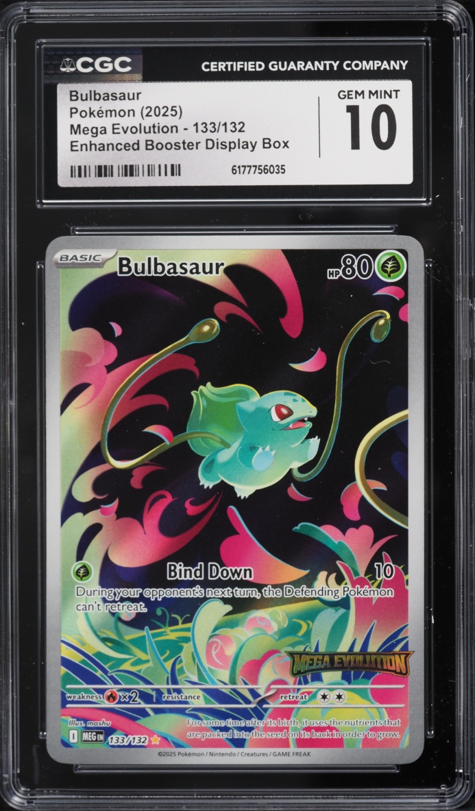 2025 Pokemon Mega Evolution Enhanced Booster Display Box Bulbasaur #133 CGC 10 GEM MINT