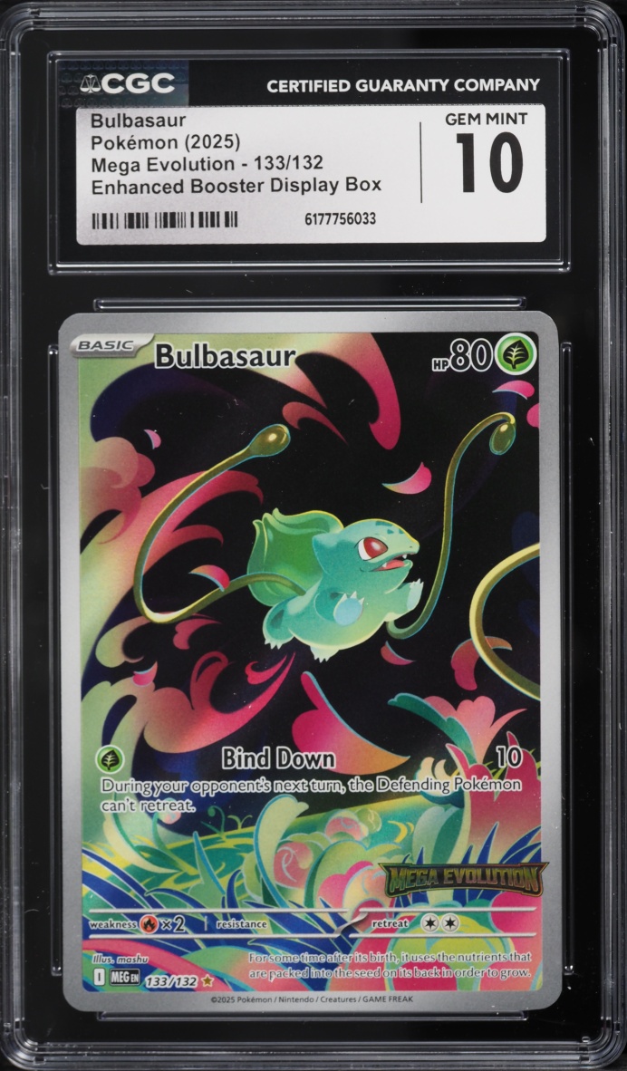 2025 Pokemon Mega Evolution Enhanced Booster Display Box Bulbasaur #133 CGC 10 GEM MINT