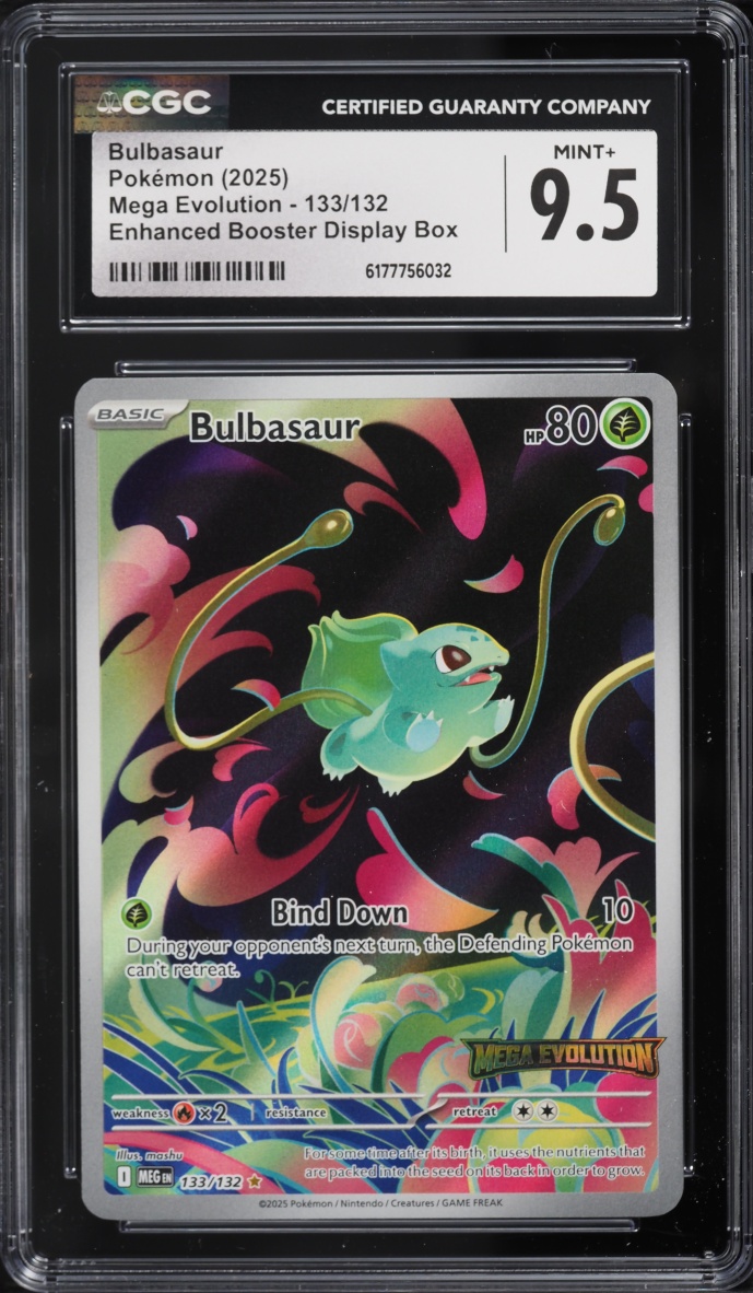 2025 Pokemon Mega Evolution Enhanced Booster Display Box Bulbasaur #133 CGC 9.5 MINT+