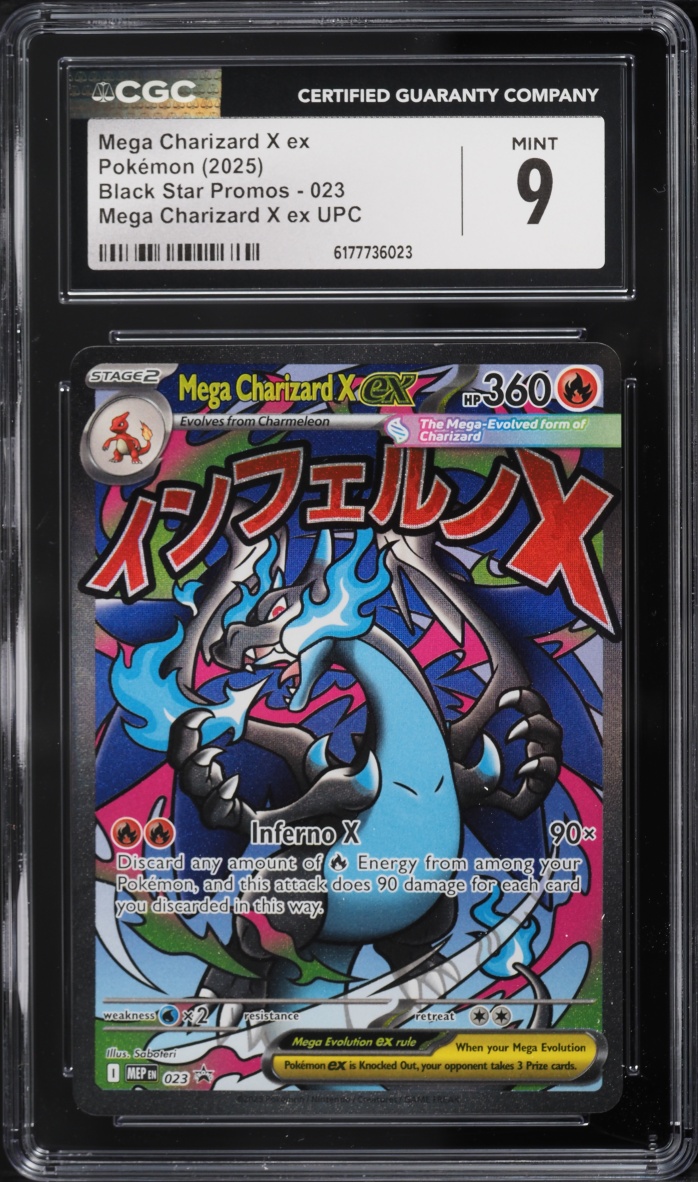2025 Pokemon Mega Evolution Promo Ultra Premium Full Art Mega Charizard X Ex #23 CGC 9 MINT