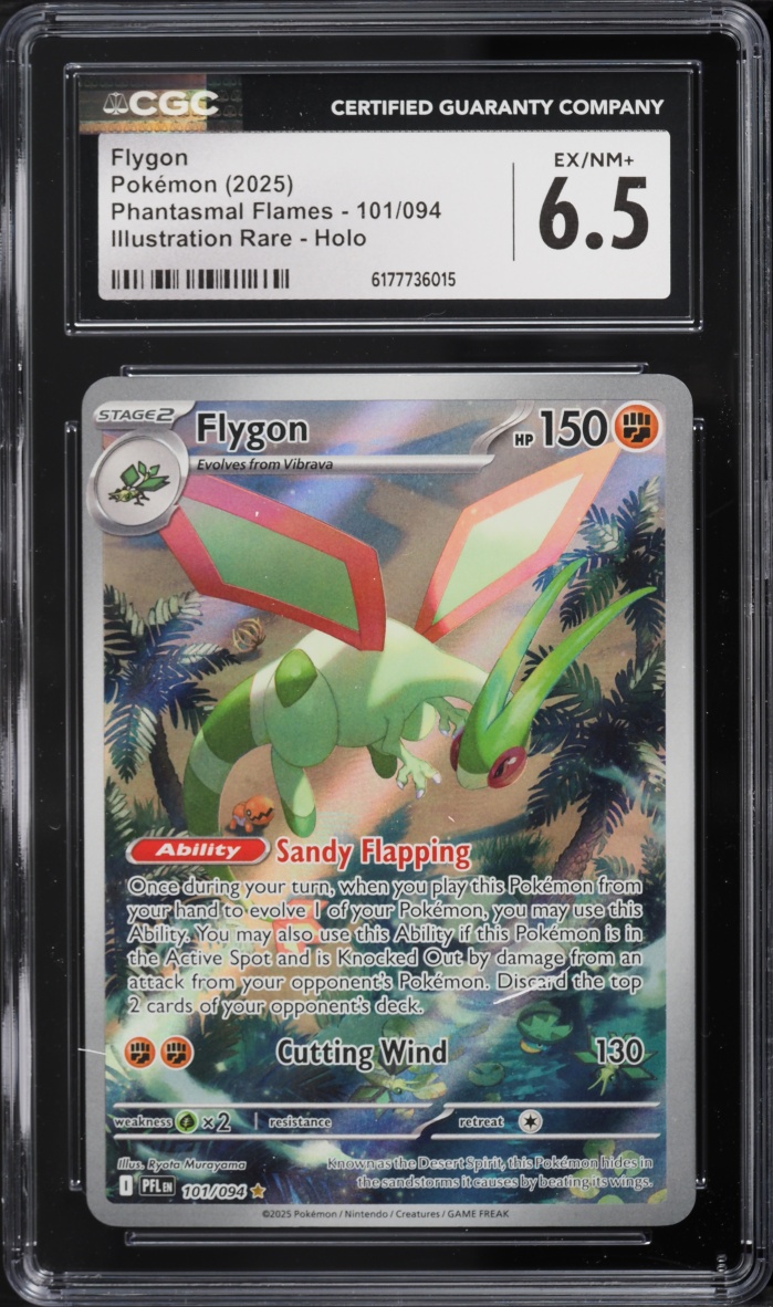 2025 Pokemon Mega Evolution Phantasmal Flames IR Flygon #101 CGC 6.5 EXMT+
