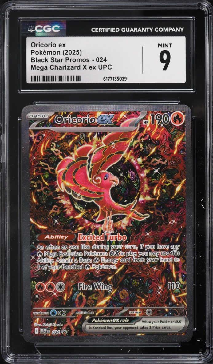 2025 Pokemon Mega Evolution Promo Ultra Premium Alt Art Oricorio Ex #24 CGC 9 MINT