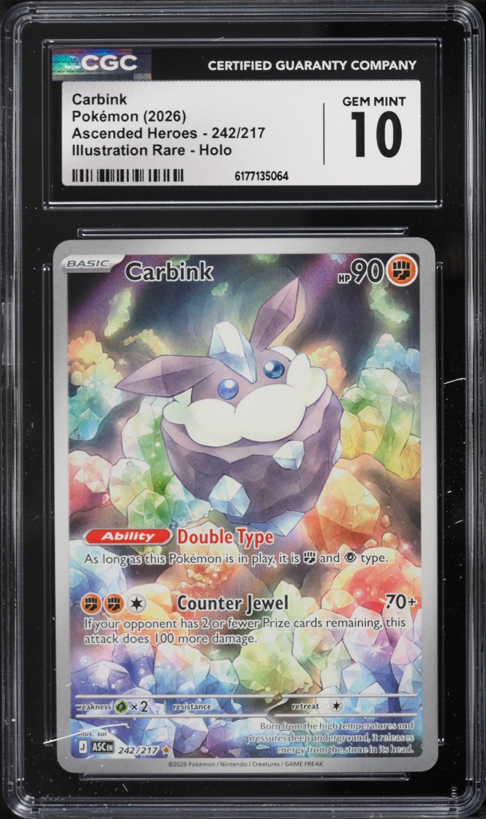 2026 Pokemon Mega Evolution Ascended Heroes IR Carbink #242 CGC 10 GEM MINT