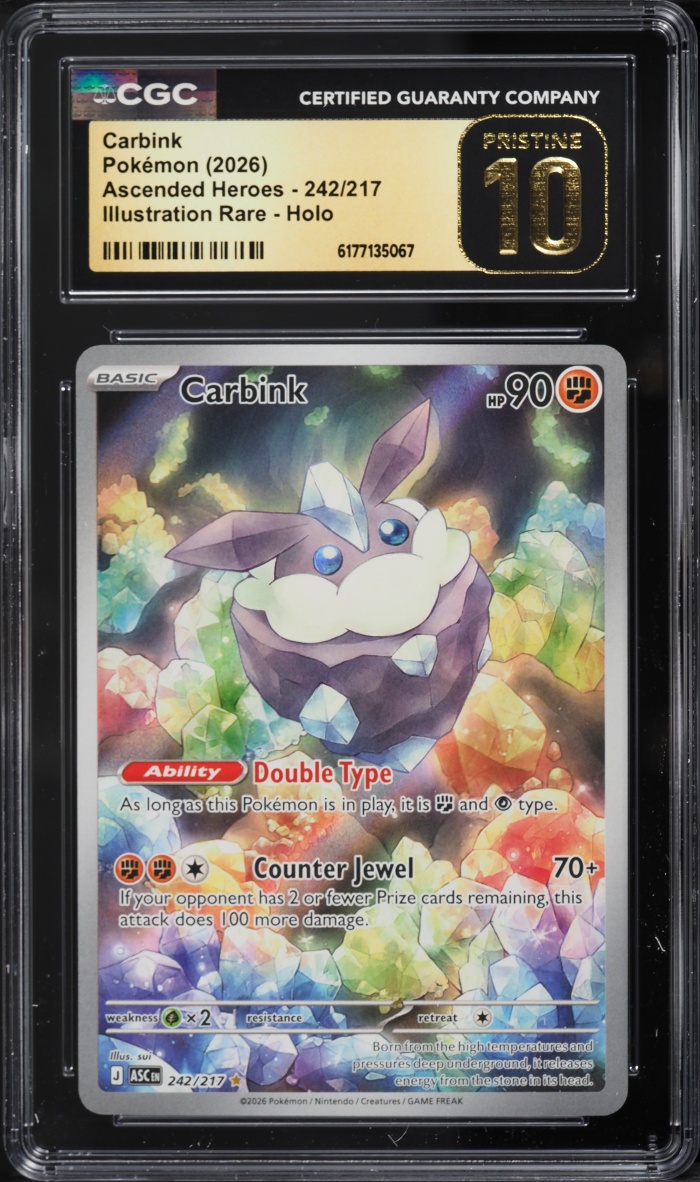 2026 Pokemon Mega Evolution Ascended Heroes IR Carbink #242 CGC 10 PRISTINE