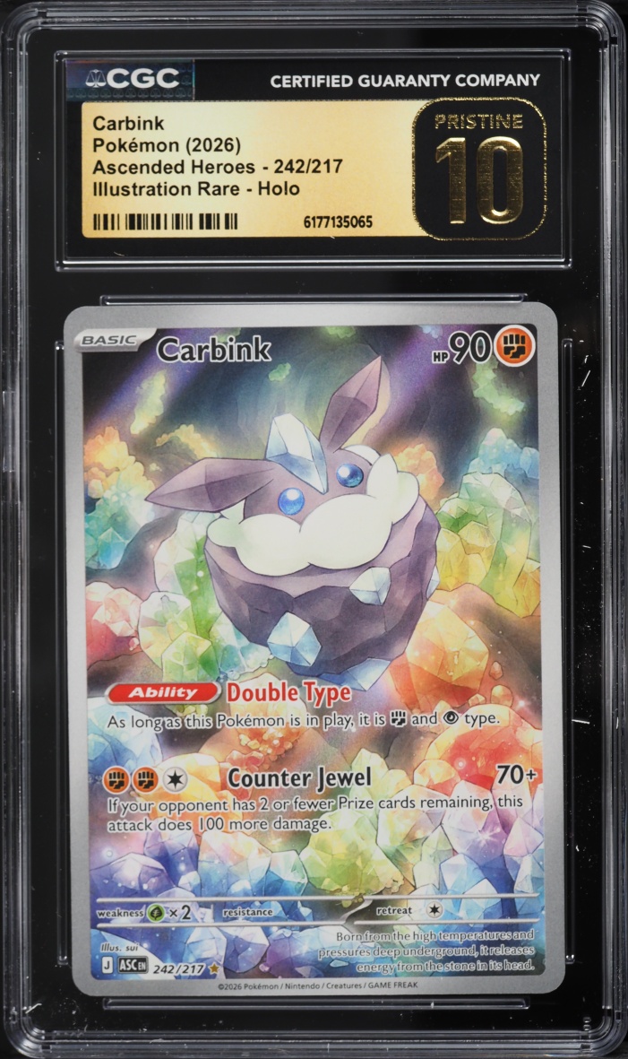 2026 Pokemon Mega Evolution Ascended Heroes IR Carbink #242 CGC 10 PRISTINE