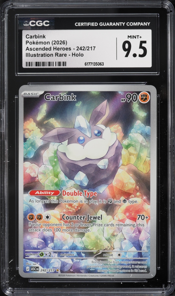 2026 Pokemon Mega Evolution Ascended Heroes IR Carbink #242 CGC 9.5 MINT+