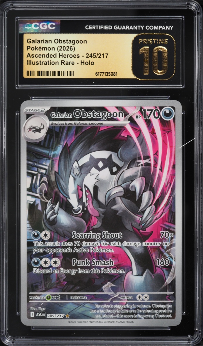 2026 Pokemon Mega Evolution Ascended Heroes IR Galarian Obstagoon #245 CGC 10 PRISTINE