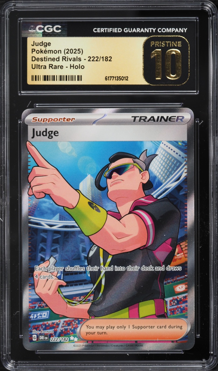 2025 Pokemon Scarlet & Violet Destined Rivals Full Art Judge #222 CGC 10 PRISTINE
