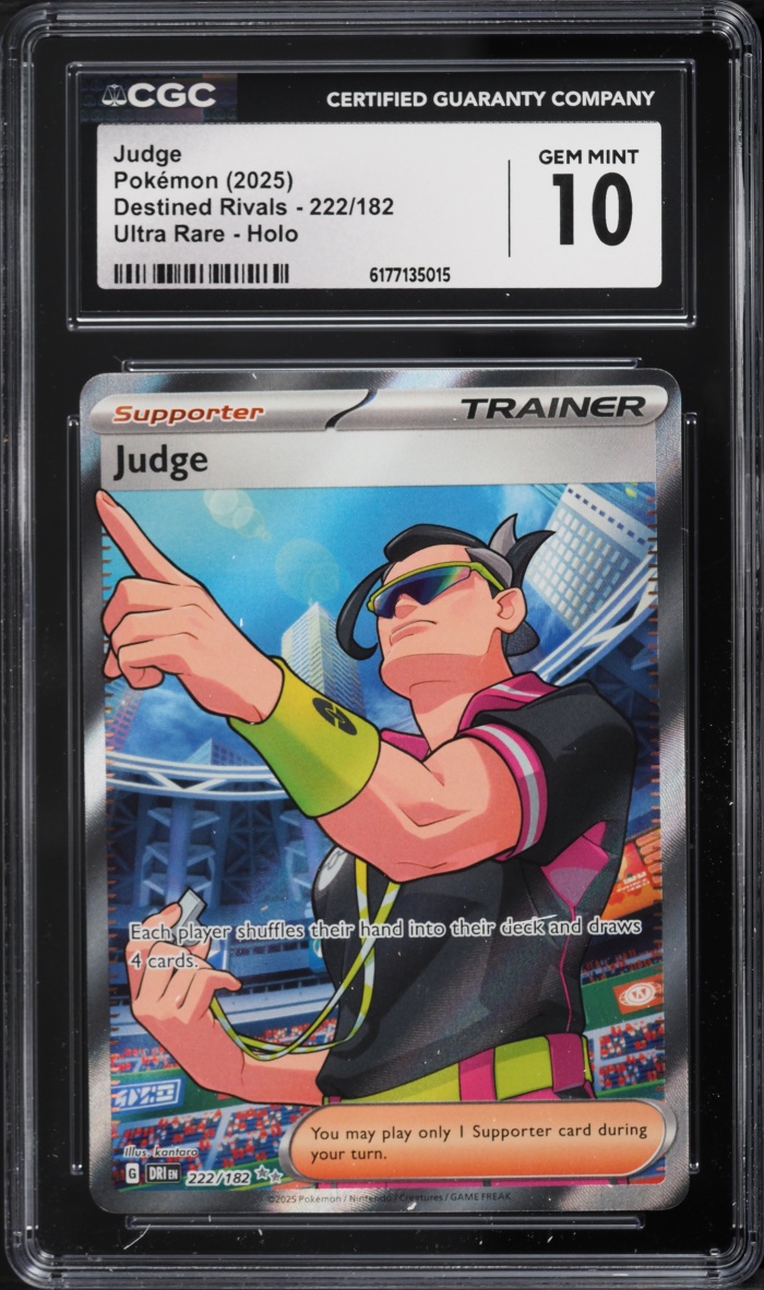 2025 Pokemon Scarlet & Violet Destined Rivals Full Art Judge #222 CGC 10 GEM MINT