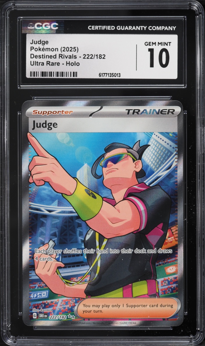 2025 Pokemon Scarlet & Violet Destined Rivals Full Art Judge #222 CGC 10 GEM MINT