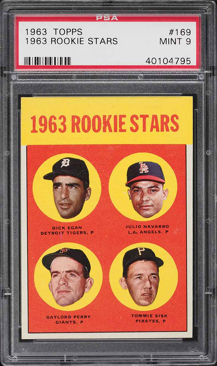 1963 Topps Gaylord Perry ROOKIE #169 PSA 9 MINT