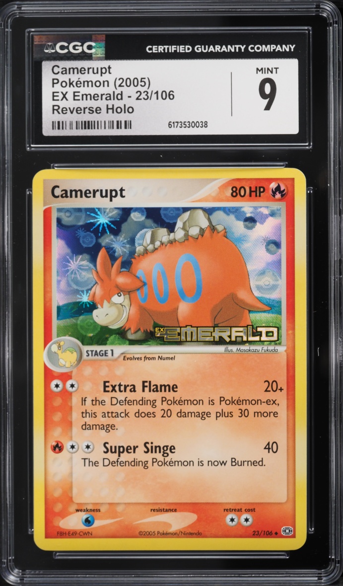2005 Pokemon EX Emerald Reverse Holo Camerupt #23 CGC 9 MINT