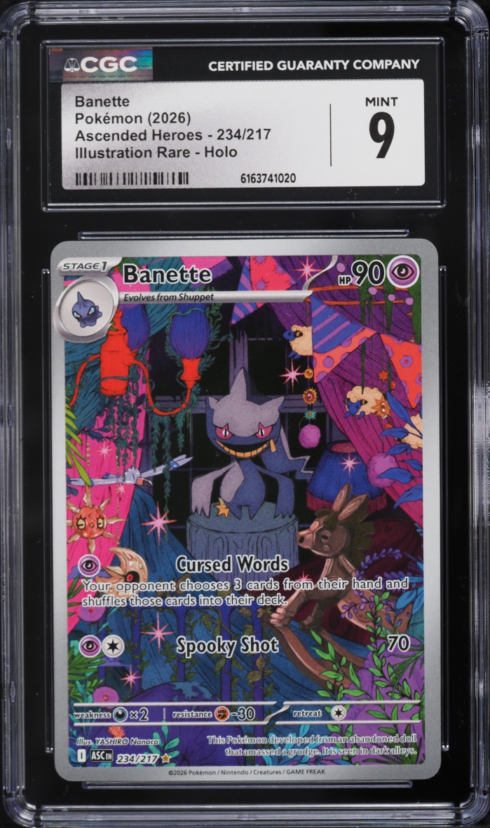 2026 Pokemon Mega Evolution Ascended Heroes IR Banette #234 CGC 9 MINT